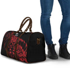 New Zealand Lawn Bowls Travel Bag Red Maori Warrior Tribal Silver Fern - Aussie Hoodie