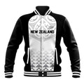 World Football 2026 New Zealand Custom Baseball Jacket All White Fern Maori Tribal - Aussie Hoodie