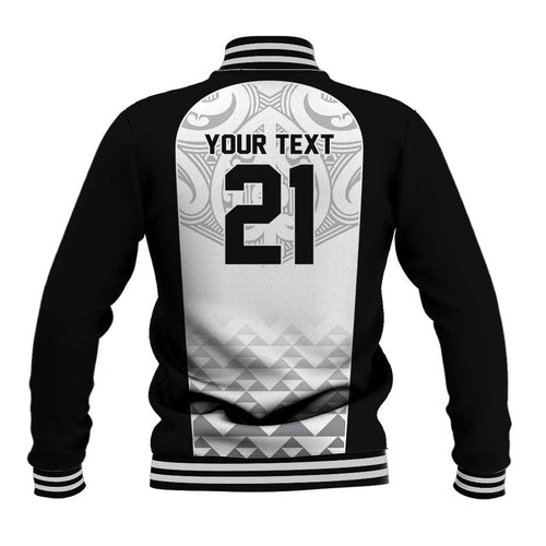 World Football 2026 New Zealand Custom Baseball Jacket All White Fern Maori Tribal - Aussie Hoodie