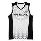 World Football 2026 New Zealand Custom Basketball Jersey All White Fern Maori Tribal - Aussie Hoodie