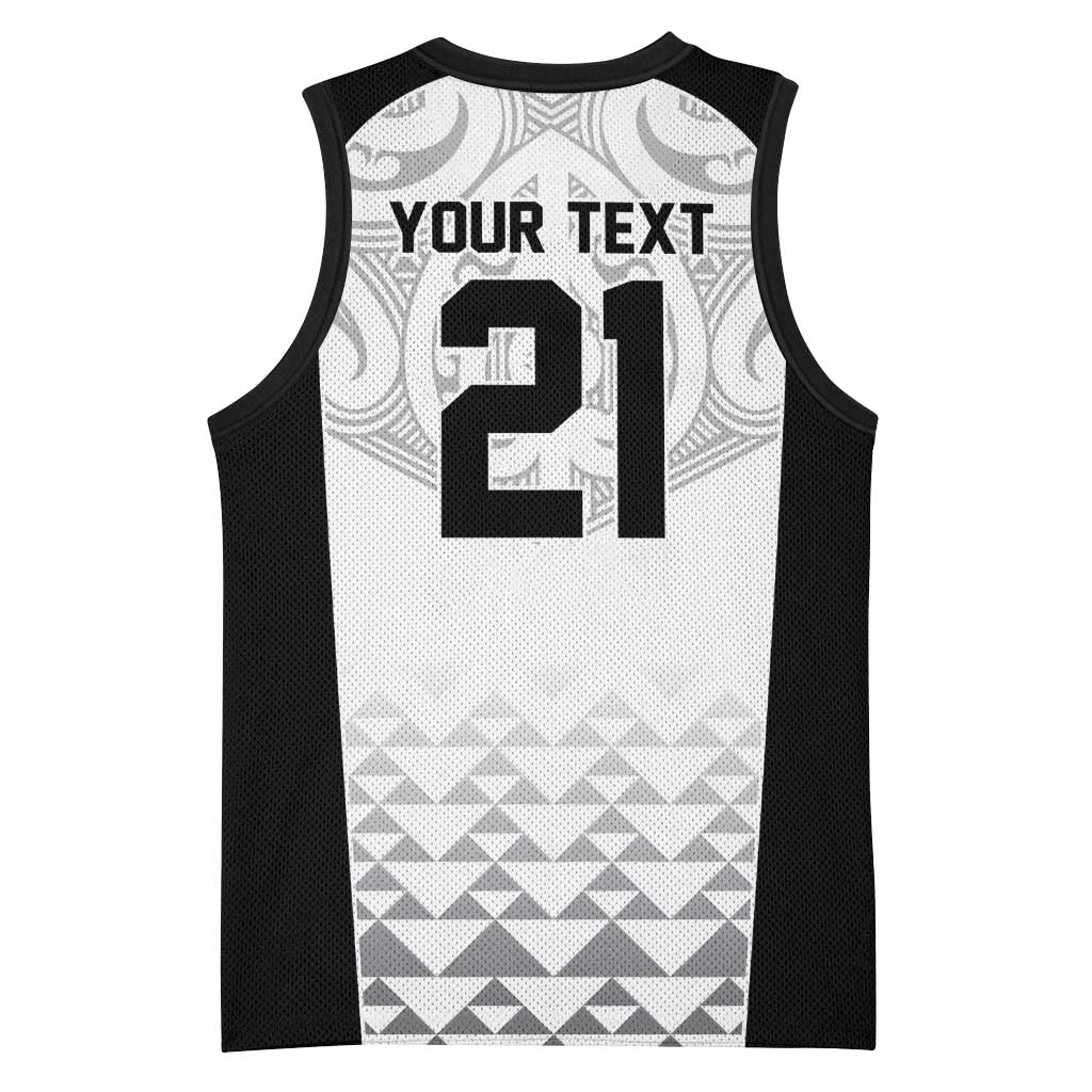 World Football 2026 New Zealand Custom Basketball Jersey All White Fern Maori Tribal - Aussie Hoodie