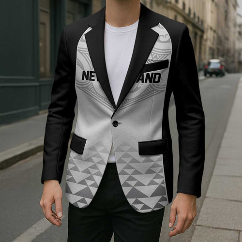 World Football 2026 New Zealand Custom Blazer All White Fern Maori Tribal - Aussie Hoodie