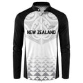 World Football 2026 New Zealand Custom Button Sweatshirt All White Fern Maori Tribal - Aussie Hoodie