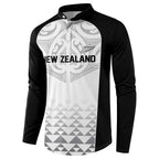World Football 2026 New Zealand Custom Button Sweatshirt All White Fern Maori Tribal - Aussie Hoodie
