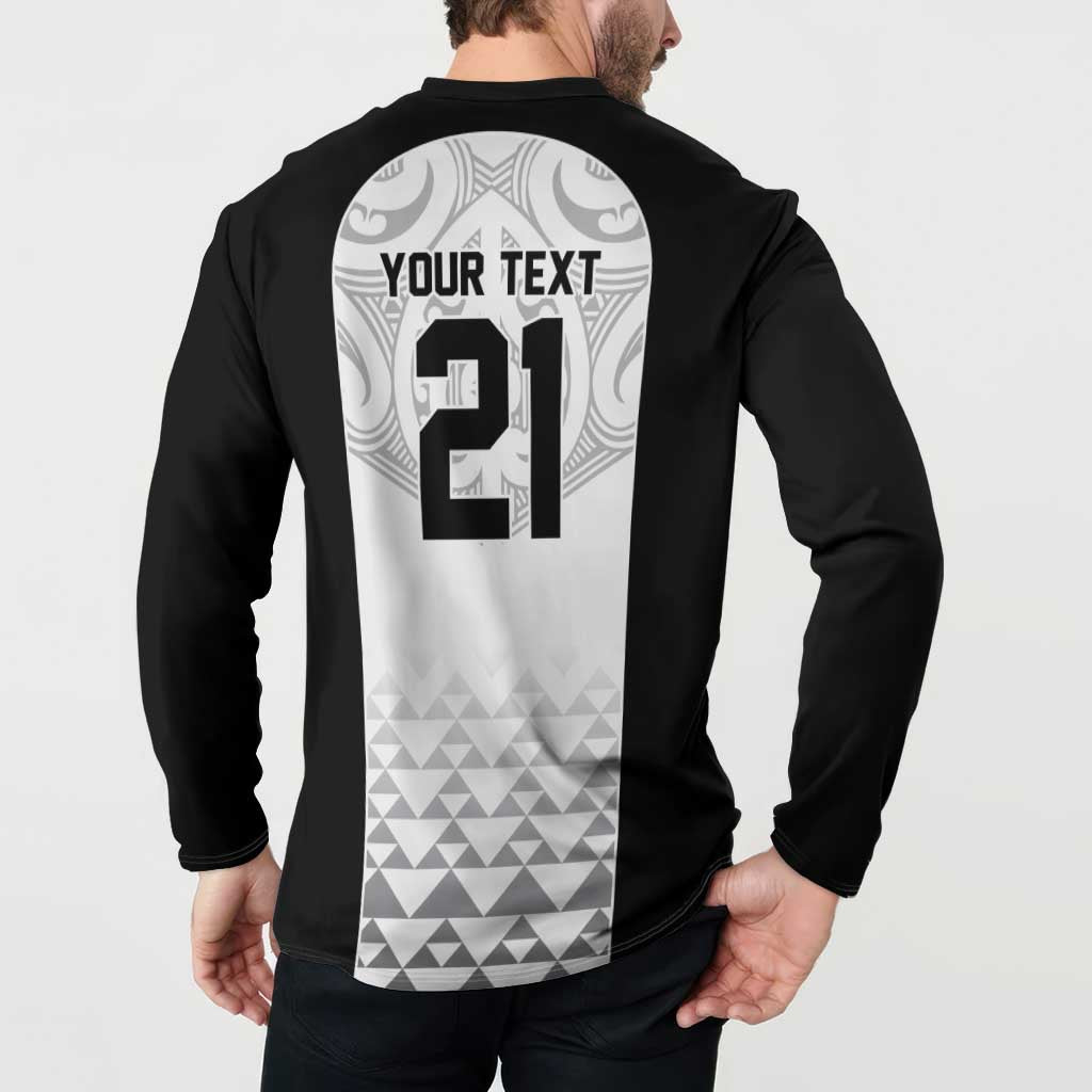 World Football 2026 New Zealand Custom Button Sweatshirt All White Fern Maori Tribal - Aussie Hoodie