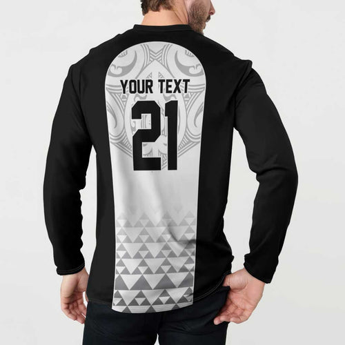 World Football 2026 New Zealand Custom Button Sweatshirt All White Fern Maori Tribal - Aussie Hoodie