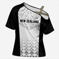 World Football 2026 New Zealand Custom Cross Shoulder Shirt All White Fern Maori Tribal - Aussie Hoodie