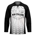 World Football 2026 New Zealand Custom Hockey Jersey All White Fern Maori Tribal - Aussie Hoodie