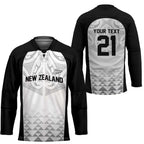 World Football 2026 New Zealand Custom Hockey Jersey All White Fern Maori Tribal - Aussie Hoodie