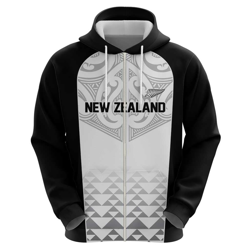 World Football 2026 New Zealand Custom Hoodie All White Fern Maori Tribal - Aussie Hoodie