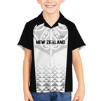 World Football 2026 New Zealand Custom Kid Hawaiian Shirt All White Fern Maori Tribal - Aussie Hoodie