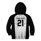 World Football 2026 New Zealand Custom Kid Hoodie All White Fern Maori Tribal - Aussie Hoodie