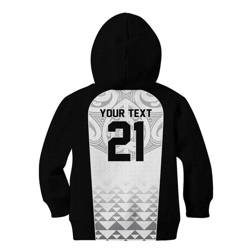 World Football 2026 New Zealand Custom Kid Hoodie All White Fern Maori Tribal - Aussie Hoodie