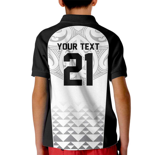 World Football 2026 New Zealand Custom Kid Polo Shirt All White Fern Maori Tribal - Aussie Hoodie