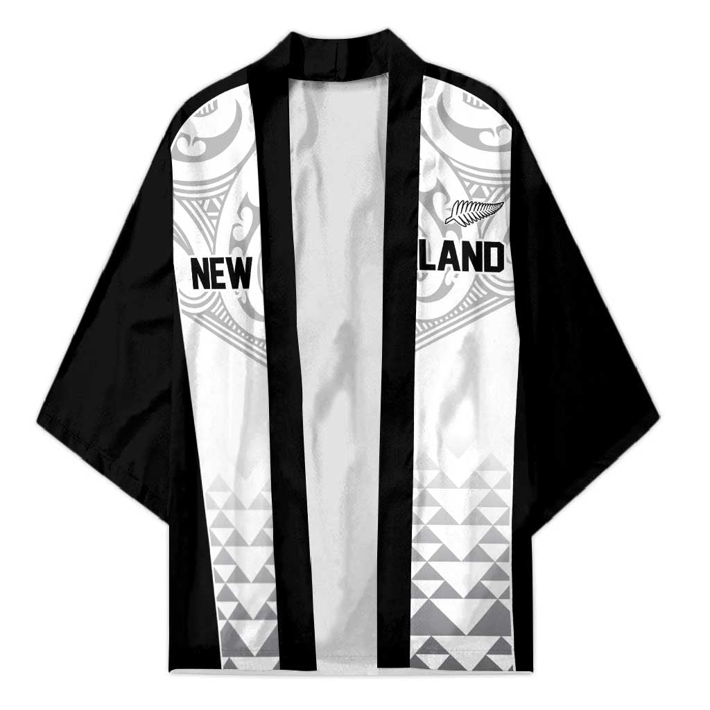 World Football 2026 New Zealand Custom Kimono All White Fern Maori Tribal - Aussie Hoodie