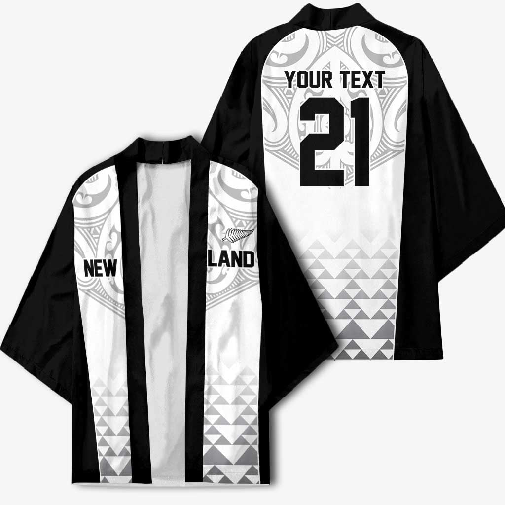 World Football 2026 New Zealand Custom Kimono All White Fern Maori Tribal - Aussie Hoodie