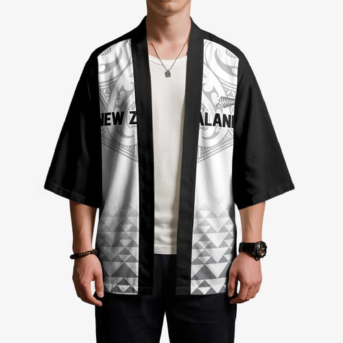 World Football 2026 New Zealand Custom Kimono All White Fern Maori Tribal - Aussie Hoodie