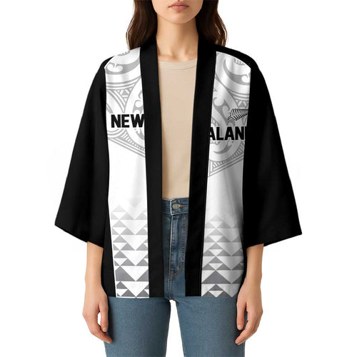 World Football 2026 New Zealand Custom Kimono All White Fern Maori Tribal - Aussie Hoodie