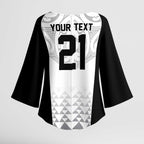 World Football 2026 New Zealand Custom Kimono Sleeve Blouse All White Fern Maori Tribal - Aussie Hoodie