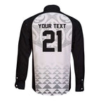 World Football 2026 New Zealand Custom Long Sleeve Button Shirt All White Fern Maori Tribal - Aussie Hoodie
