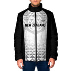 World Football 2026 New Zealand Custom Padded Jacket All White Fern Maori Tribal - Aussie Hoodie