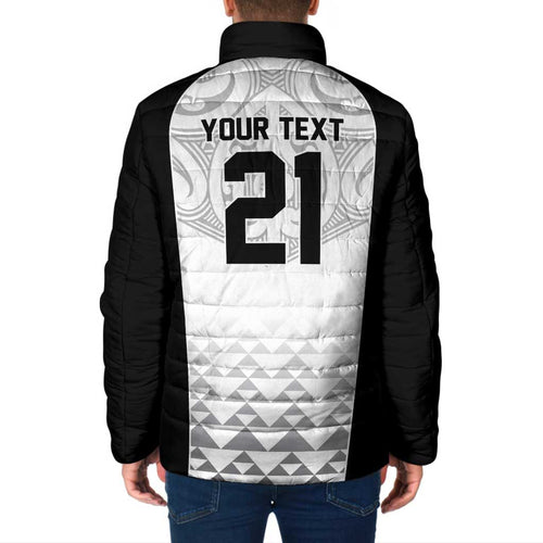 World Football 2026 New Zealand Custom Padded Jacket All White Fern Maori Tribal - Aussie Hoodie