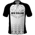 World Football 2026 New Zealand Custom Polo Shirt All White Fern Maori Tribal - Aussie Hoodie