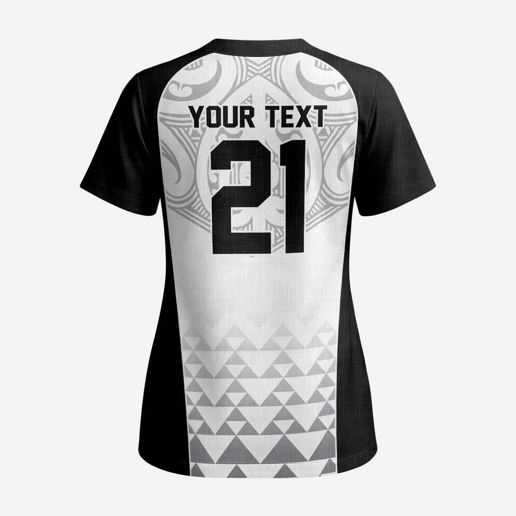 World Football 2026 New Zealand Custom Scrub Top All White Fern Maori Tribal - Aussie Hoodie