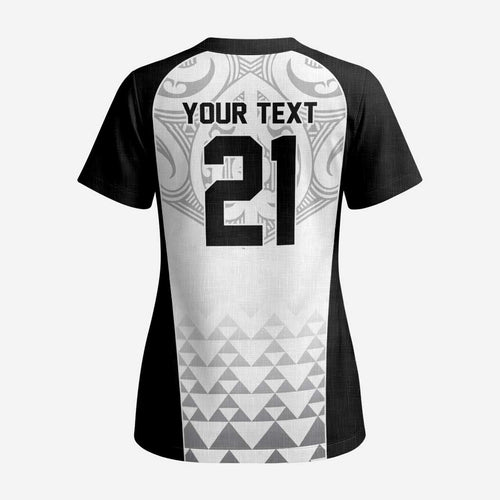 World Football 2026 New Zealand Custom Scrub Top All White Fern Maori Tribal - Aussie Hoodie