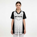 World Football 2026 New Zealand Custom Scrub Top All White Fern Maori Tribal - Aussie Hoodie