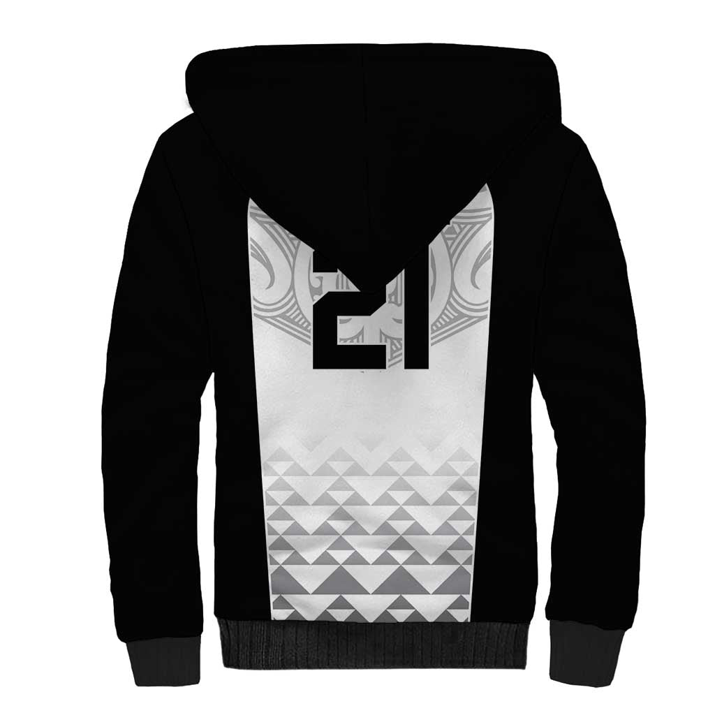 World Football 2026 New Zealand Custom Sherpa Hoodie All White Fern Maori Tribal - Aussie Hoodie