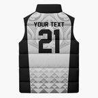 World Football 2026 New Zealand Custom Sleeveless Puffer Jacket All White Fern Maori Tribal - Aussie Hoodie