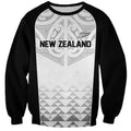 World Football 2026 New Zealand Custom Sweatshirt All White Fern Maori Tribal - Aussie Hoodie