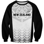 World Football 2026 New Zealand Custom Sweatshirt All White Fern Maori Tribal - Aussie Hoodie