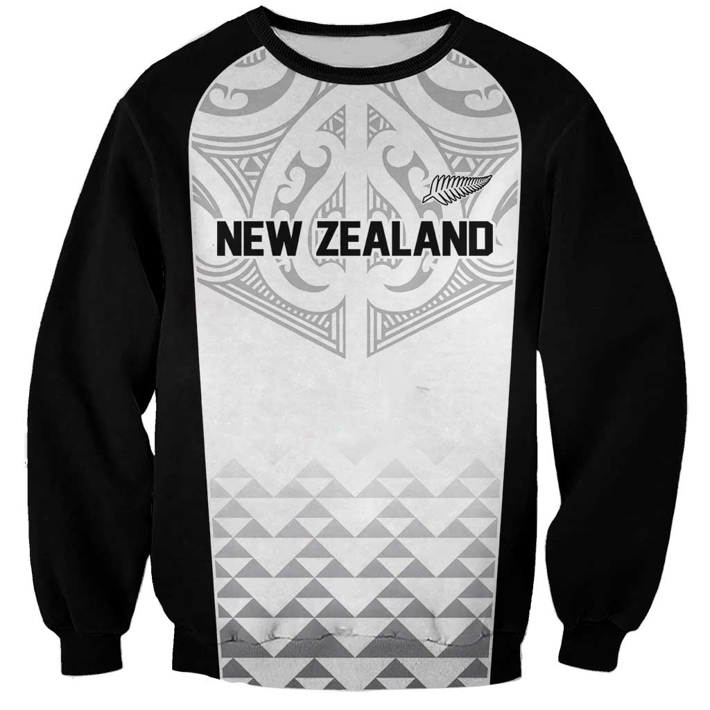 World Football 2026 New Zealand Custom Sweatshirt All White Fern Maori Tribal - Aussie Hoodie