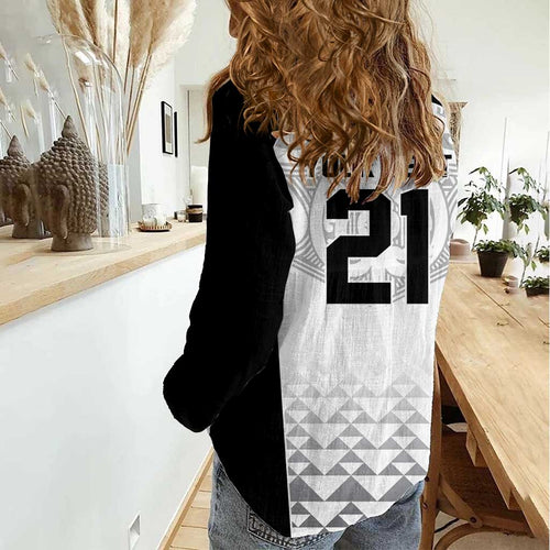 World Football 2026 New Zealand Custom Women Casual Shirt All White Fern Maori Tribal - Aussie Hoodie