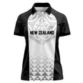 World Football 2026 New Zealand Custom Women Polo Shirt All White Fern Maori Tribal - Aussie Hoodie