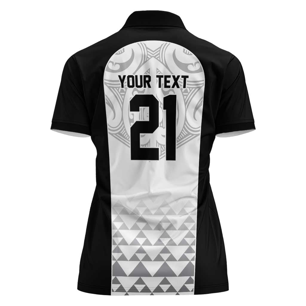 World Football 2026 New Zealand Custom Women Polo Shirt All White Fern Maori Tribal - Aussie Hoodie
