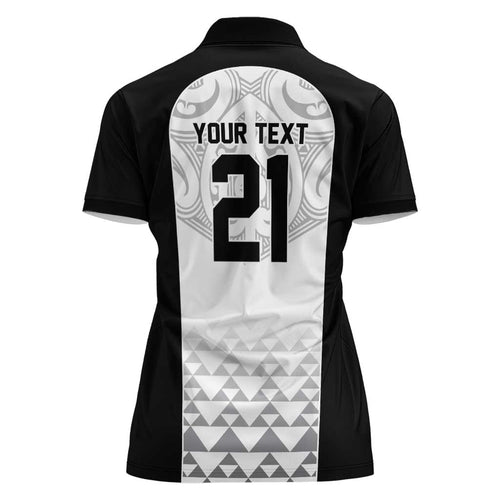 World Football 2026 New Zealand Custom Women Polo Shirt All White Fern Maori Tribal - Aussie Hoodie