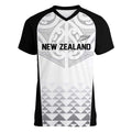 World Football 2026 New Zealand Custom Women V-Neck T-Shirt All White Fern Maori Tribal - Aussie Hoodie