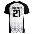 World Football 2026 New Zealand Custom Women V-Neck T-Shirt All White Fern Maori Tribal - Aussie Hoodie