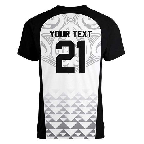 World Football 2026 New Zealand Custom Women V-Neck T-Shirt All White Fern Maori Tribal - Aussie Hoodie