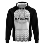 World Football 2026 New Zealand Custom Zip Hoodie All White Fern Maori Tribal - Aussie Hoodie