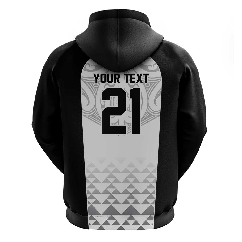 World Football 2026 New Zealand Custom Zip Hoodie All White Fern Maori Tribal - Aussie Hoodie