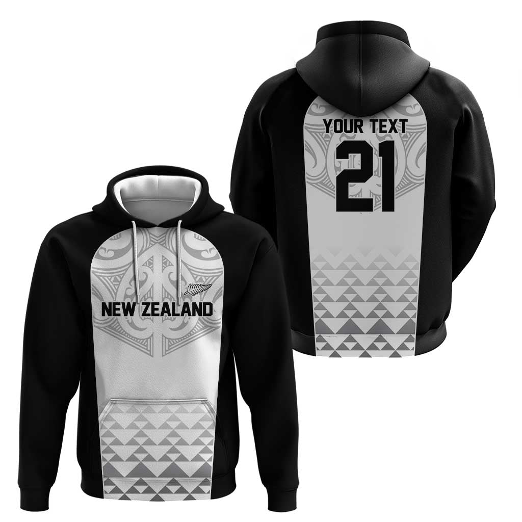 World Football 2026 New Zealand Custom Zip Hoodie All White Fern Maori Tribal - Aussie Hoodie