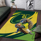 Australian Echidna Cricket Custom Area Rug Aussie National Color