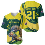 Australian Echidna Cricket Custom Baseball Jersey Aussie National Color