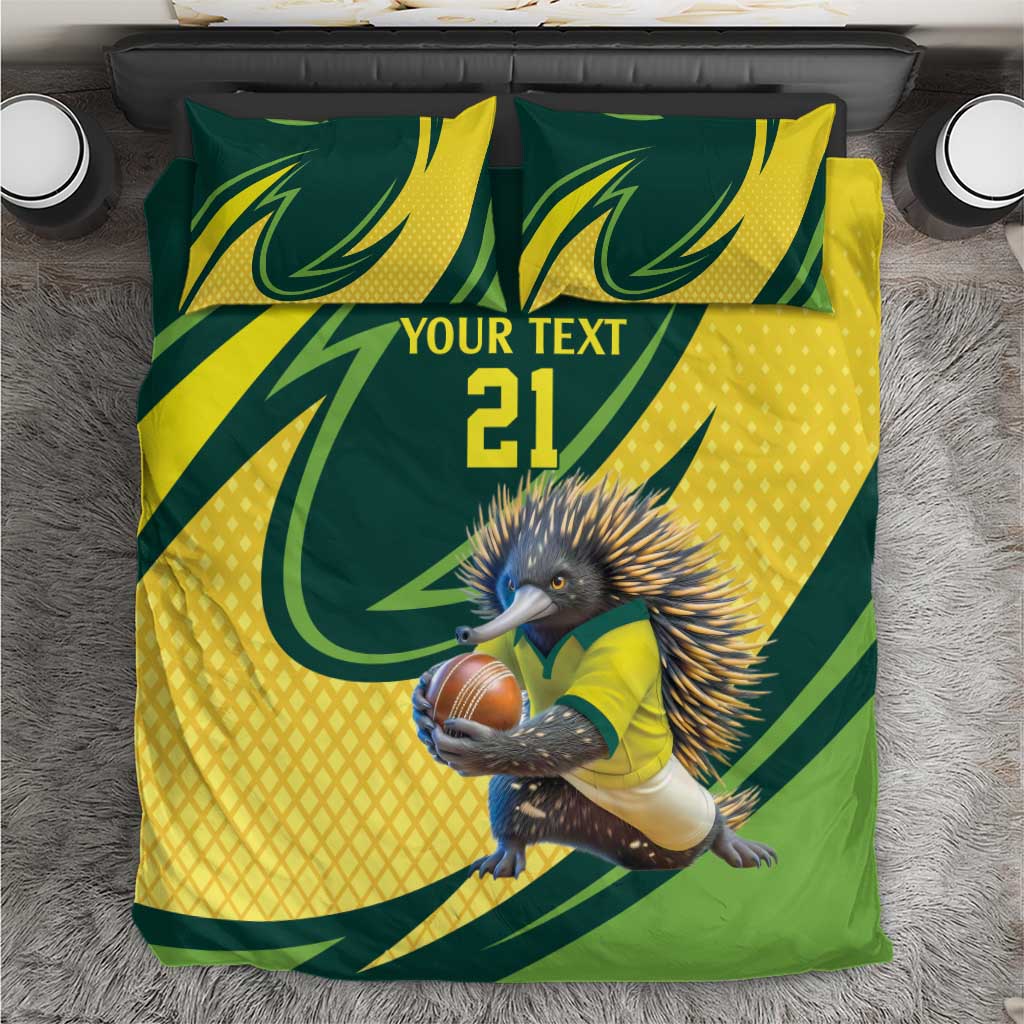 Australian Echidna Cricket Custom Bedding Set Aussie National Color