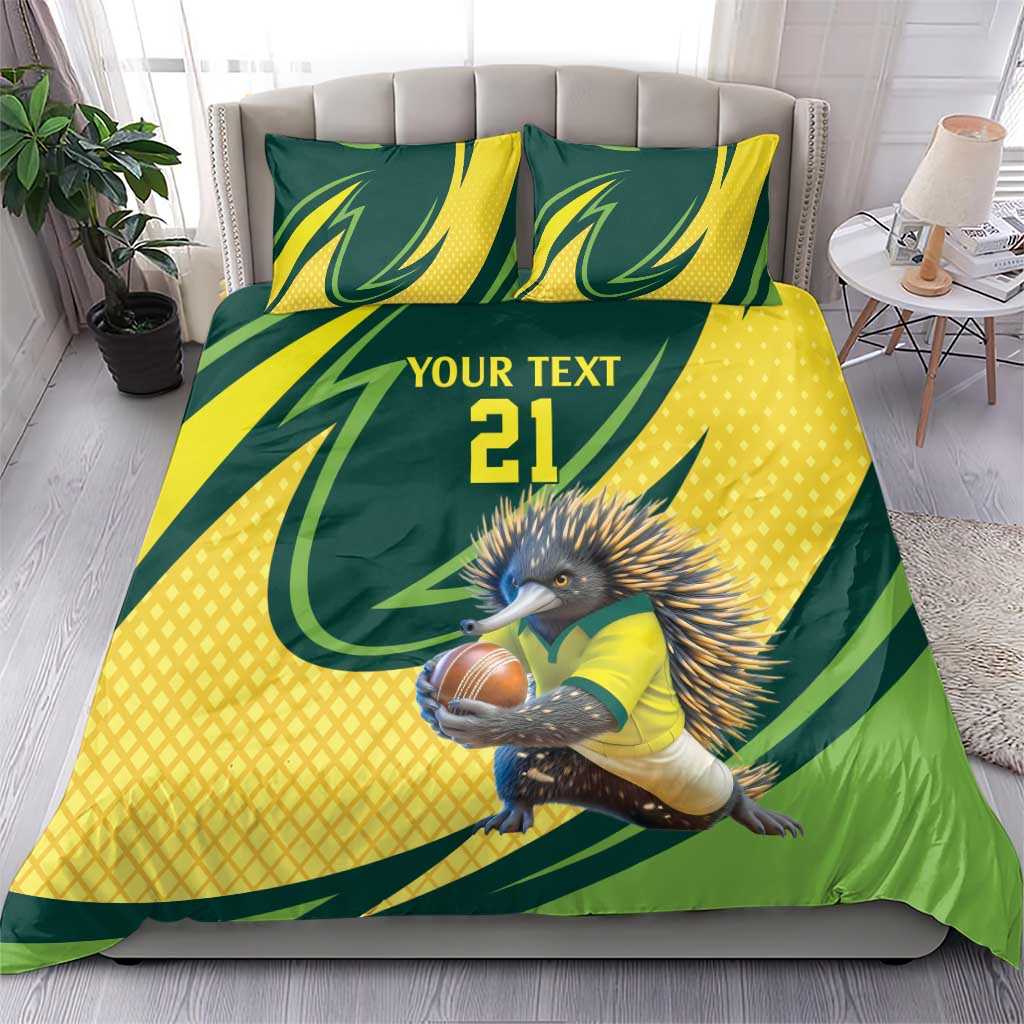 Australian Echidna Cricket Custom Bedding Set Aussie National Color