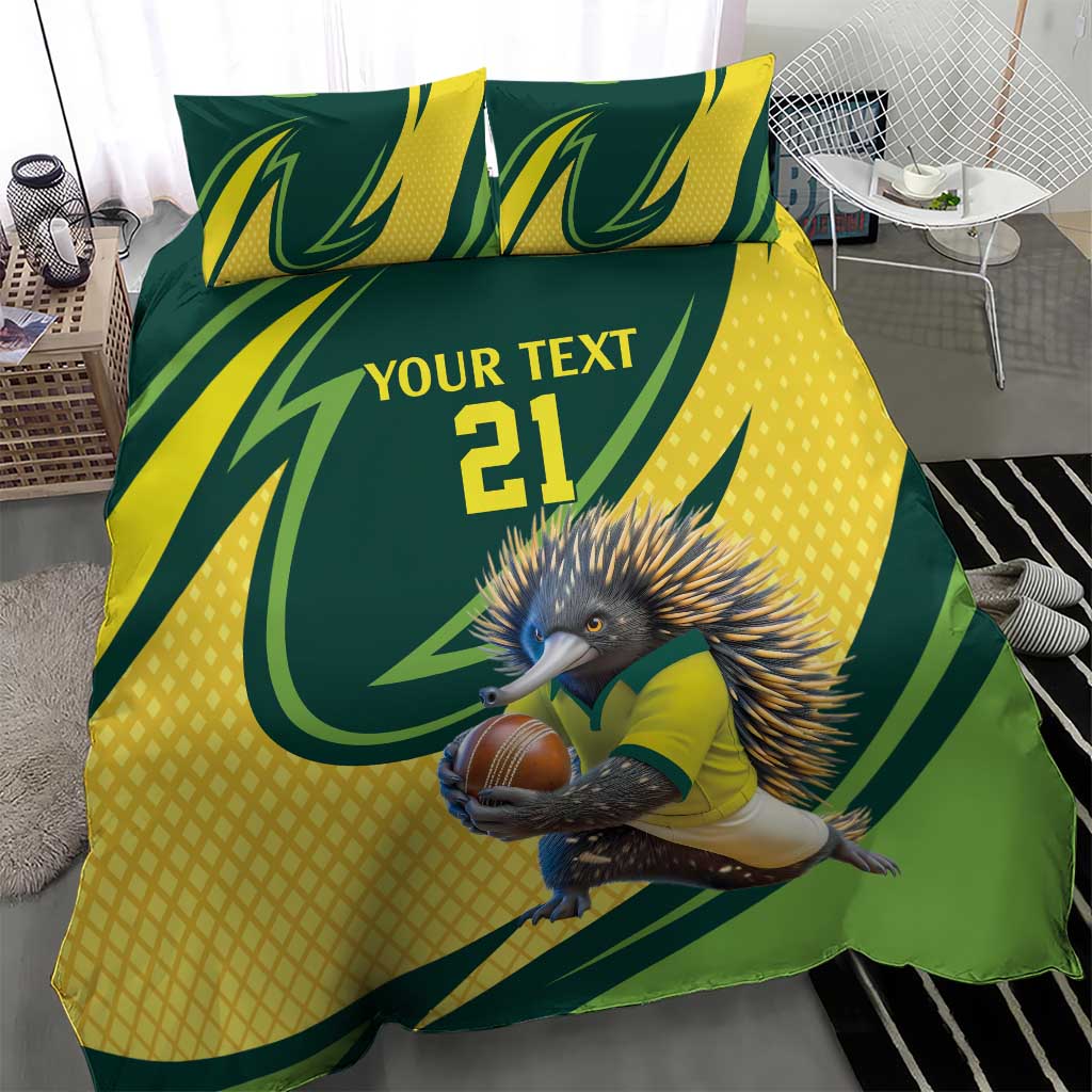 Australian Echidna Cricket Custom Bedding Set Aussie National Color